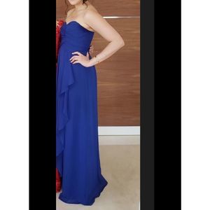 David bridal royal blue dress